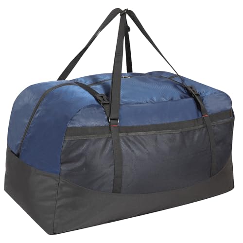 100L Extra Large Foldable Duffle Bag for Travel & Storage, Lightweight Waterproof Sports Tote Bag, Durable 1680D Nylon Material Luggage Bag for Men Women, Blue