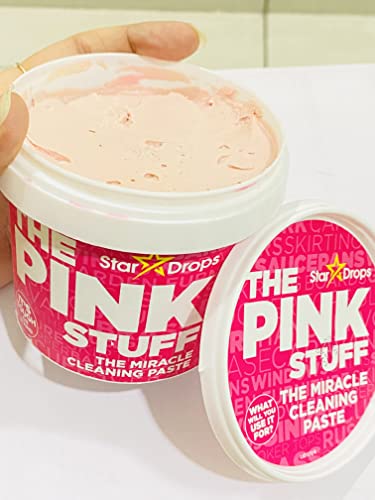 PKGE 850g Pink Stuff Cleaning Paste Non-Toxic with 750ml Pink Stuff Spray & 500ml Pink Stuff Cream Cleaner Multipurpose Household Bathroom Cleaner- Includes 1x Cleaning Sponge - Image 6