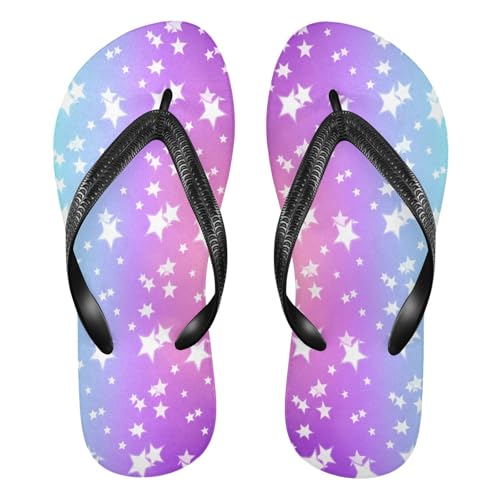 STAYTOP Rainbow Stars Flip Flops Sandals of Men's & Women's,Sandals Beach Slippers Shower Slides