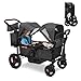Produktbild Radio Flyer Voya Stroller Wagon, 2-Sitzer-Kinderwagen für Kinder zum Sitzen, Baby-Bollerwagen mit Verdeck, Doppel-Kinderwagen, Faltbarer Wagen mit Sitzen, Bollerwagen für Kinder