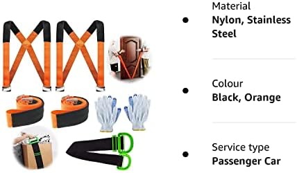 Furniture Moving Straps,Heavy Duty Ratchet Strap Bulky Objects Lifting Straps Movers for Carrying Goods, Furniture, Appliances, 2 PCS Moving and Lifting Straps With Bonus 2 Pair Gloves