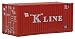 Walthers SceneMaster HO Scale Model of K-Line (Red, White) 20' Corrugated Container with Flat Panel