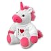 printplanet Stoff-Einhorn mit Namen Willy - Kuscheltier mit Design I Love - Stofftier, Plüschtier