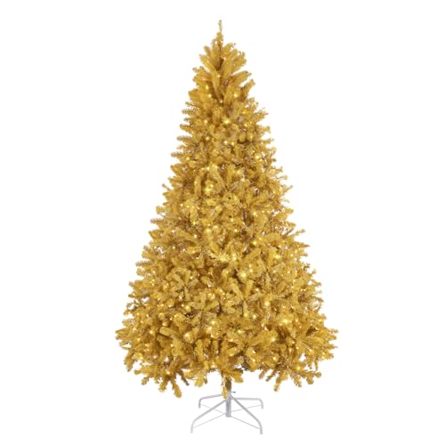 Maria 9ft Gold Christmas Tree Prelit with 2392 Branch Tips,