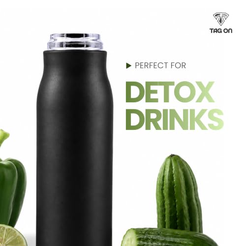 Image of 304 Stainless Steel Water Bottle 500 ml | Hot & Cold | Durable & Leak-Proof | For Office, Home, Kids, School For Women Men | 500ml water bottle | Black