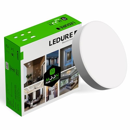Image of LEDURE Moon Plus Round 12W Surface Downlight | Round LED Surface Mount Light| Cool White Pack of 1