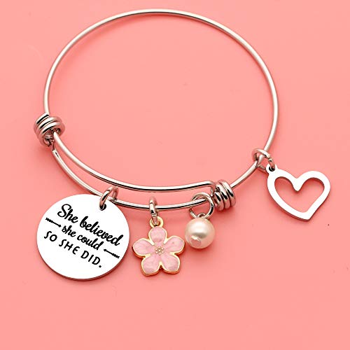Maxforever Inspirational Quote Bracelet Gifts Women Jewelry Charm Pendant Bangle Gift for Daughter, Niece, Sister, Best Friends3