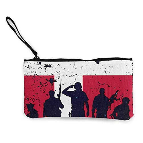 Preisvergleich Produktbild Gpedadf13 Unisex Dänemark Flagge Soldaten Veteranen Brieftasche Geldbörse Leinwand Reißverschluss Make-up für die Reise
