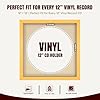 Procut Global 16x16" Matte Yellow Vinyl Record Frame for 12 Inch LP Disc- Round Modern Display Photo Frame for Vinyl CD Records - Engineered Wood with Shatterproof Perspex Front - Ivory Mount #1