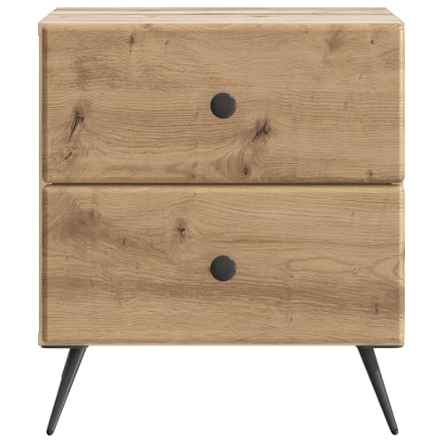Table de chevet en chêne 2 tiroirs de 47,5 cm de hauteur