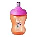 Tommee Tippee Straw Cup, auslaufsicherer Strohhalmbecher, ab 7+ Monate, BPA-frei, rosa und orange