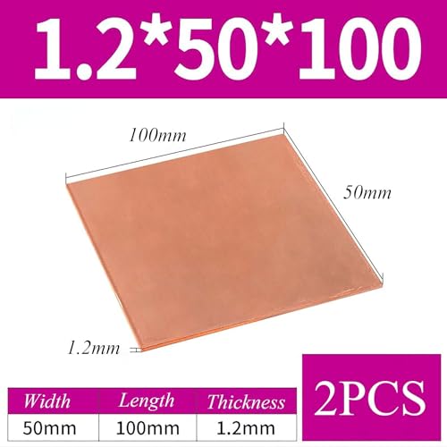 Feuille de cuivre pur 1,2 mm haut de gamme pour création de bijoux et ciselage - 3