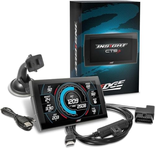 Edge 84130-3 Insight CTS3 Digital Gauge Monitor Diesel & Gas Trucks – 5 Inch Touchscreen OBD2 Performance Monitor Real-Time Engine Data, Transmission Temp, Boost, EGT & Diagnostic Scanner