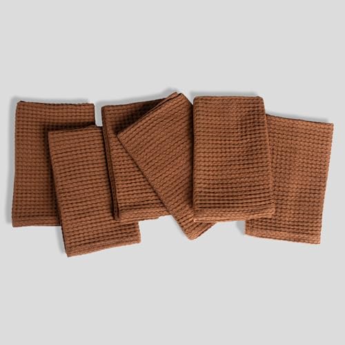 Image of FINGERCRAFT Kitchen Cloth 100% Soft High GSM Cotton Fabric Kitchen Towel, 20 x 30 Inches Perfect Size for Kitchen Uses, Set of 6, Multipurpose Use as Dish Towel, Bar Towel (Monk Robe)