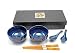 Happy Sales HSBH83N, 6 pc Japanese Bowl & Spoons set Dragonfly Blue