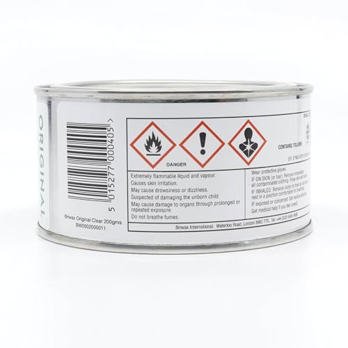 Briwax Original Clear 200g - New Size for Smaller Jobs - The Natural Wax - Cleans, Stains and Polishes