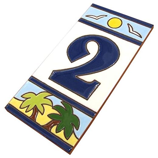 Genuine Spanish Beach Designed Ceramic Tiles For House Numbers and Frames (2)