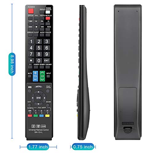 Gvirtue Universal Remote Control Compatible Replacement For Sharp Aquos Smart Tv/ Hdtv/ 3D/ Lcd/ Led, Gb004Wjsa Ga935Wjsa Gb004Wjsa Gj221-C Gb118Wjsa #TOP7