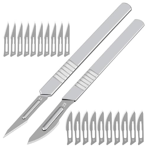 Kiuiom Cuchilla Panadero,Cuchillo para Raspar Pan,Herramienta Corte Pan Mango,Cuchillo para Masa con 20 Cuchillas de Afeitar para Pan Masa Hornear Cocina Bricolaje Acero Corte de Pan,2+20 pcs