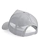 Plain Trucker Cap Mesh Back Baseball Cap Snapback - Light Grey #1