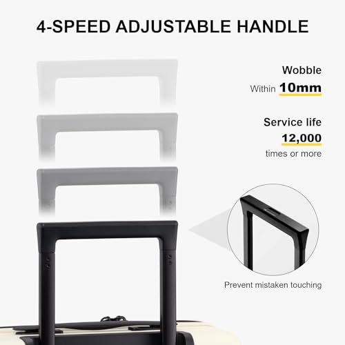 Image of LEVEL8 Hard Shell 20 Inch Carry on Luggage Airline Approved, Polycarbonate
