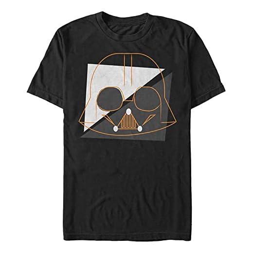 Star Wars Spooky Vader Lines Organic-Camiseta de Manga Corta, Negro, S Unisex Adulto