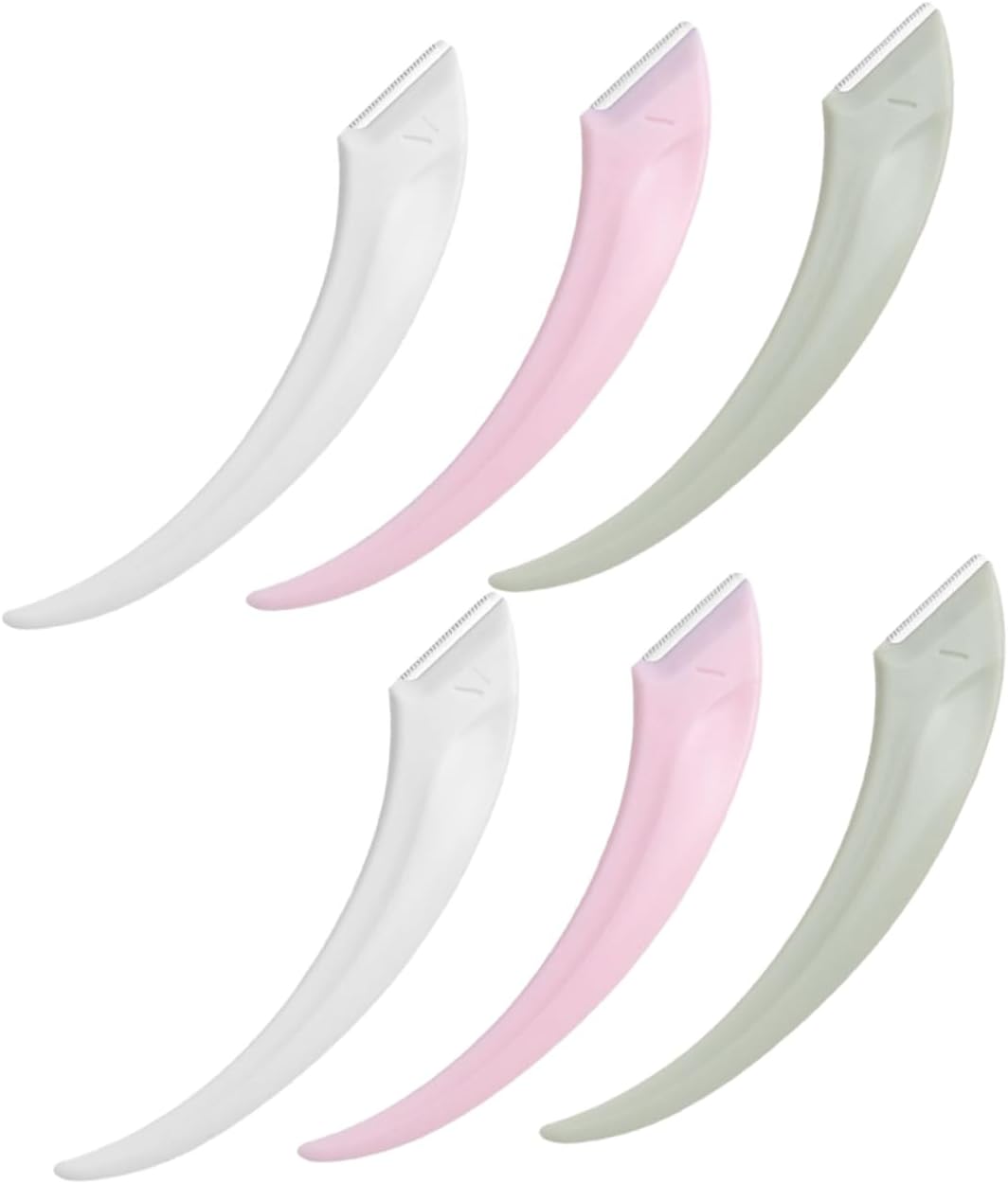 minkissy 5sets Stainless Steel Single Blade Eyebrow Razor for Women Compact Facial Hair Shaver Portable Beauty Tool 6pcs*5