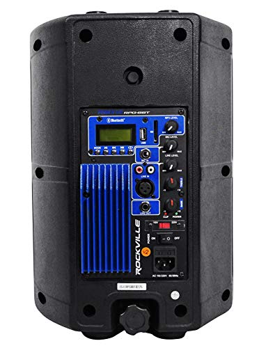 Rockville Rpg8Bt 8" Inch Powered 400W Dj Pa Speaker Bluetooth, Usb, Sd, Remote #TOP6