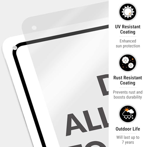 Image of Package Delivery Sign, Delivery Instructions Please All Package to Back Door Sign, 10x14 Inches, Rust Free .040 Aluminum, Fade Resistant, Made in USA