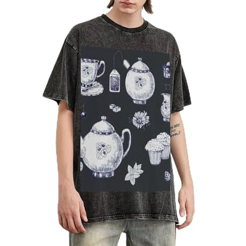 T-shirt ample homme coton lourd pour camoufler les formes avec style et confort vintage