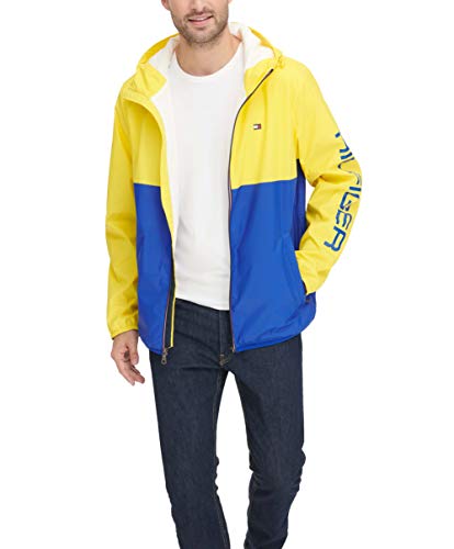 Image of Tommy Hilfiger Men's Lightweight Active Water Resistant Hooded Rain Jacket