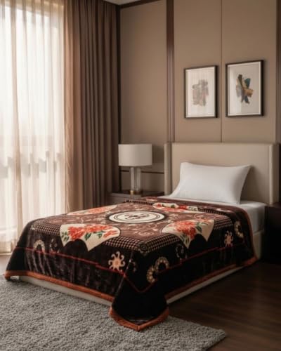 Image of Signature Premium Winter Mink Blanket for Single Bed | Heavy Warm Soft Blanket for Winters | Ultra Soft, Skin Friendly, Breathable, Single Layer Mink Blanket for Adults & Kids (Classic Charm)