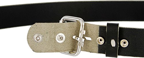 Mens Black full grain one piece heavy duty genuine leather work belt Made In USA4