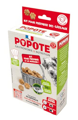 POPOTE – Friandises pour Chien – Recette au Canard – Riche en Protéines Animale – Haute Digestibilité – Fabrication Française – A Cuisiner à la...