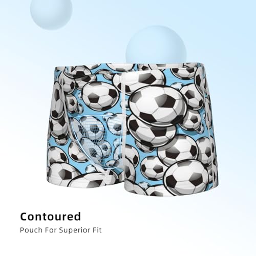 Boys' Cotton Boxer Brief Soft Underwear-Football Soccer Ball4