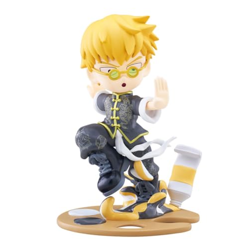 Noowye Figura de acción de la mafia Anime Kageyama Shigeo Estatua Anime Q Figura - 12 cm Kung Fu Estilo Estatua Tradicional Traje Oriental con zapatillas, adornos de PVC
