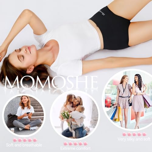 Momoshe Momoshe Unterwäsche Frauen Damen-Unterhosen Seamless Slips Damen Panty Hipster Sportunterwäsche Kaiserschlüpfer Periodenunterschwäsche Schwarz Weiß Grau Farbe Lila 5er Pack L - Designansicht 6 | TV | Video | Foto