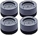 4 Pièces Coussin de Pieds de Machine à Laver, Coussin de Pieds de Laveuse Anti-vibrations,Coussin de Pied en Caoutchouc Antidérapant pour Sèche-linge, Lave-vaisselle, Réduire le Bruit