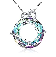 B-Stethoscope Necklace-Purple Circle Crystal