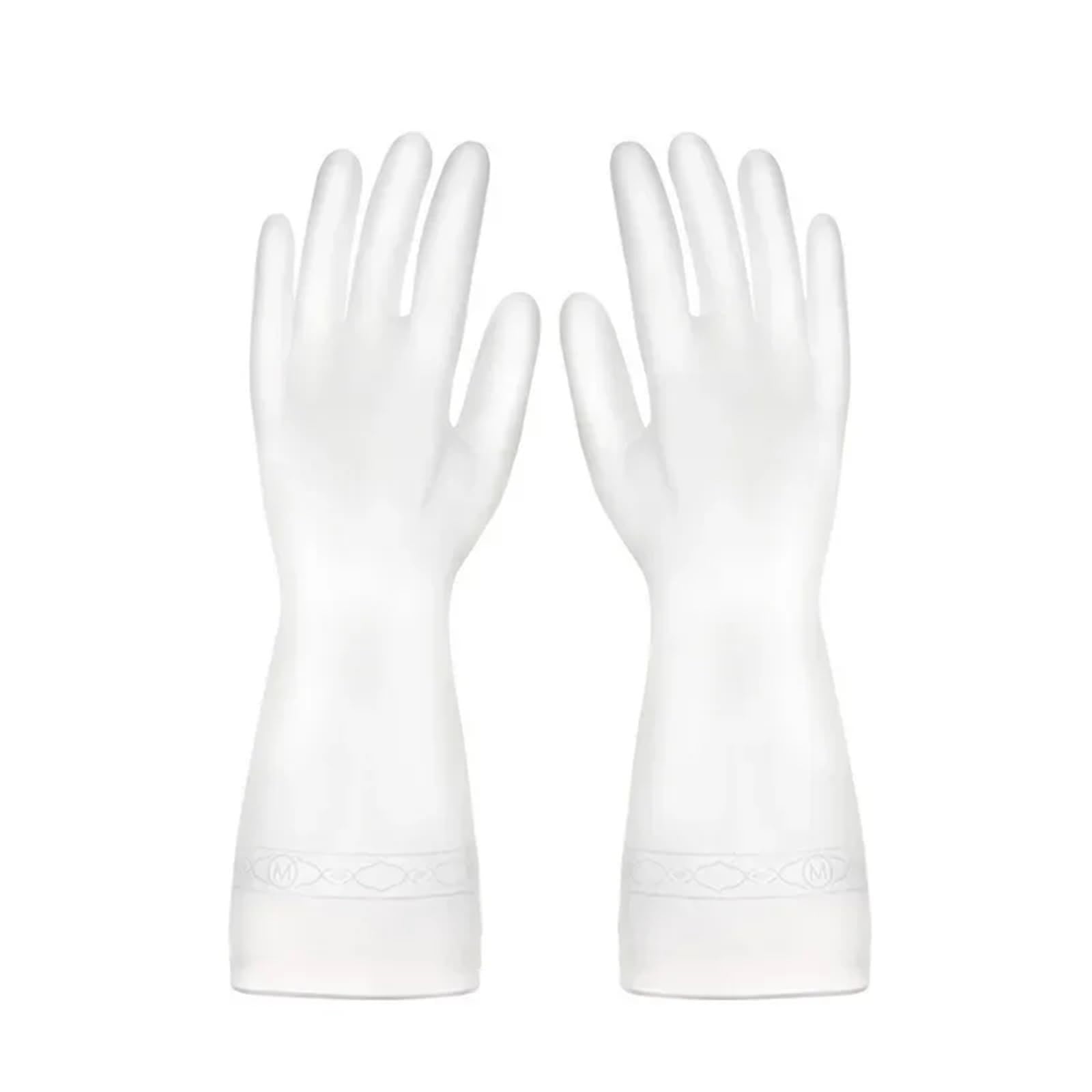 KJBDQQH Cleaning Gloves Dishwashing Gloves Waterproof Rubber Latex Kitchen Cleaning Household Chores Washing Dishes for Household(Color 04,L)