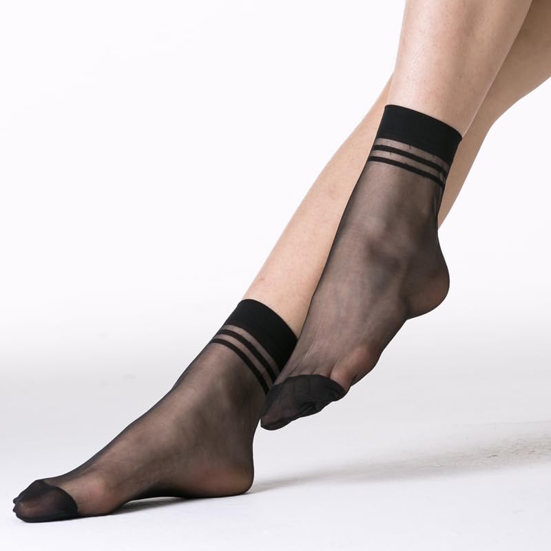 Image of 12 /20 Pairs Women's Ankle Sheer Nylon Socks