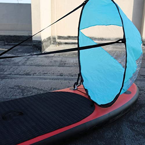 Vela de kayak plegable con ventana transparente para botes inflables y canoas 2