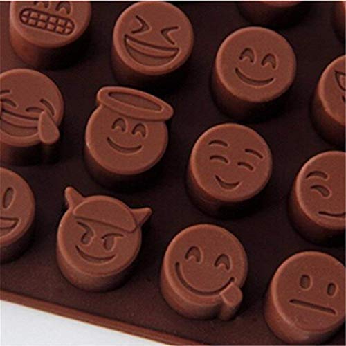 Image of Glamaxy Silicon Emoji Shaped Chocolate Silicone Mold for Making Jelly, Ice, Fondant, Creative DIY's, Kitchen Tool Baking Accessory | Cake Baking Mold | Bakeware Chocolate Moulds (Pack of 1)