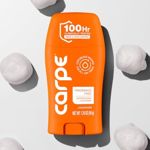 Carpe Underarm Antiperspirant Deodorant for Women and Men - Antiperspirant Deodorant for Stinky, Sweaty Armpits - 100 Hour Clinically Tested Sweat & Odor Control - Clinical Strength - Eucalyptus