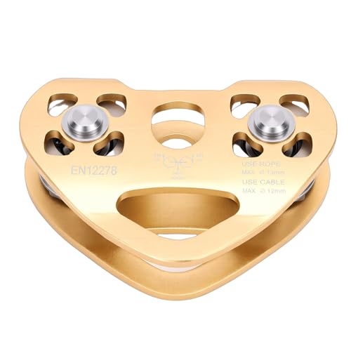 Vikye Polea de Tirolesa de Aluminio Resistente de 30KN para Escalada y Rescate, para Aventuras Al Aire
