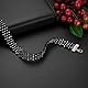 Flongo Damen Choker Halsband Strass Glitzer Halsketten 2 Stück Set weiß schwarz Holzkohlenbohrer Tattoo Kette Kropfbänder Schmuck Glitzer verstellbar Geschenk Kinder Mädchen Frauen