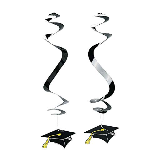 Fun Express Graduation Cap Dangling Swirls (1 dz)