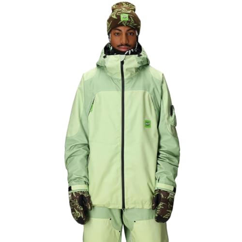 [686] SIX EIGHT SIX �V�b�N�X�G�C�g�V�b�N�X HUF DOUBLE H SHELL JACKET �����Y �W���P�b�g �X�m�{ �X�m�[�{�[�h25-26 m5wn160 HUF GREEN M