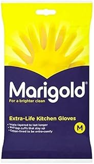 Marigold Unisex MARIGOLD RUBBER GLOVES KITCHEN- Yellow, Pack of 1