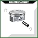 Motoforti No.25198520 / Inner/Engine Piston and Pin and Snap Ring for Chevy Cruze 1.4L L4 2011-2016 / Piston Rings Kit/Metal / 1 Set/Silver Tone Long-lasting